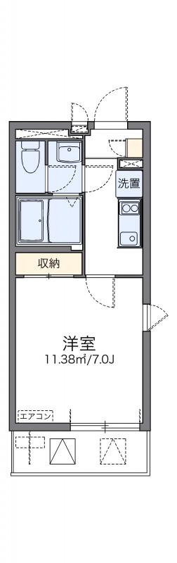 レオネクスト錦糸(1K/3階)の間取り写真