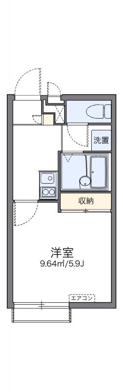 レオパレス時田 楓館(1K/2階)の間取り写真