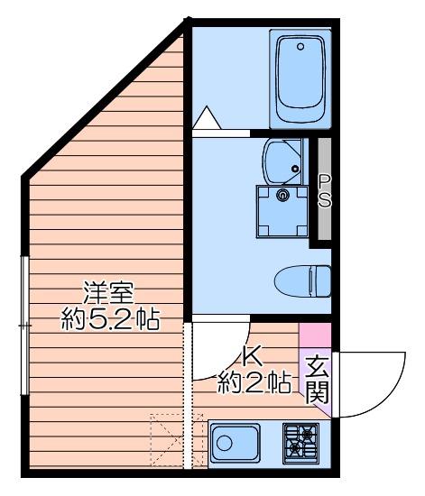 町屋PRIMECOURT(ワンルーム/1階)の間取り写真