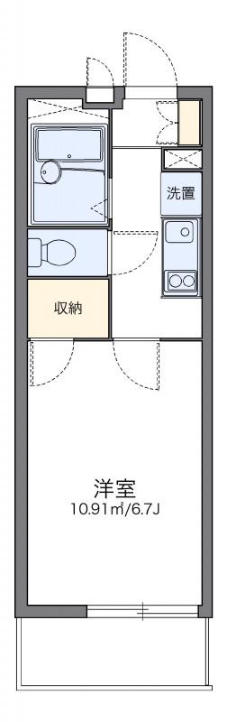 レオパレス堤方Ⅱ(1K/2階)の間取り写真