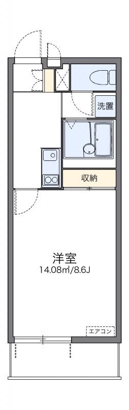 レオネクストシモンズ(1K/4階)の間取り写真