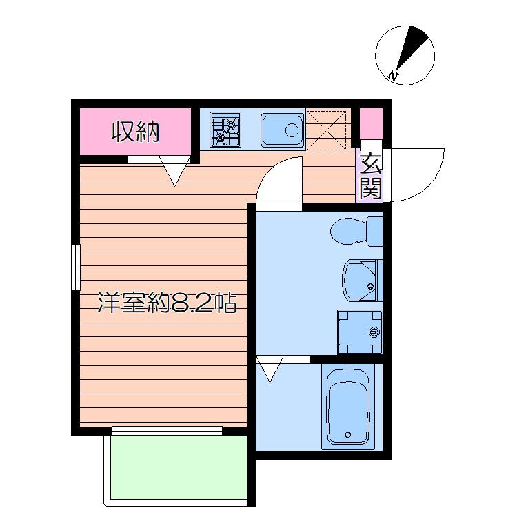 ランジュ(ワンルーム/3階)の間取り写真