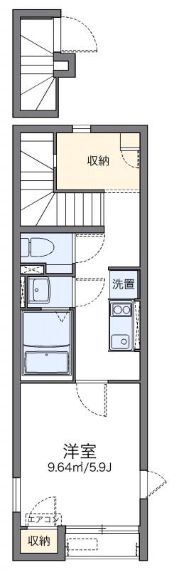 レオネクストプレステージ板橋(1K/2階)の間取り写真