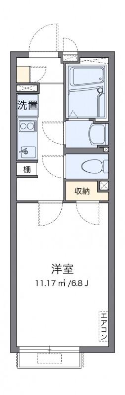 クレイノMIKI西新宿(1K/3階)の間取り写真