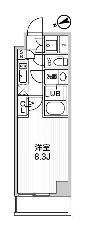 TASUKI RICHESSE KAMATA(1K/2階)の間取り写真