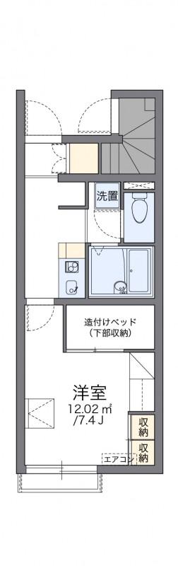 レオパレスカーサ下馬(1K/1階)の間取り写真
