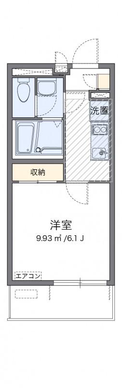 クレイノセイム(1K/1階)の間取り写真