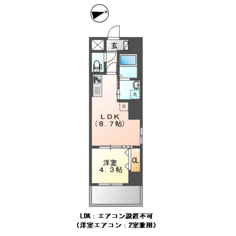 八広4丁目店舗マンション工事(1LDK/3階)の間取り写真