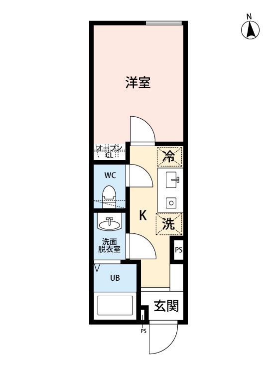 LUFT ASAGAYA(1K/1階)の間取り写真