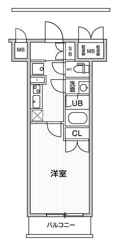 LUNIQ高島平(1K/7階)の間取り写真