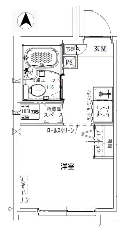 CREAL住吉Ⅱ(ワンルーム/3階)の間取り写真