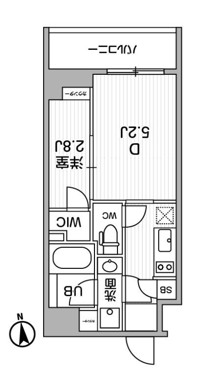 ALTERNA東池袋(2K/2階)の間取り写真