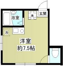 リンピエサ(ワンルーム/1階)の間取り写真
