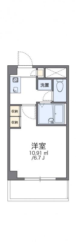 レオパレスひまわり(1K/2階)の間取り写真