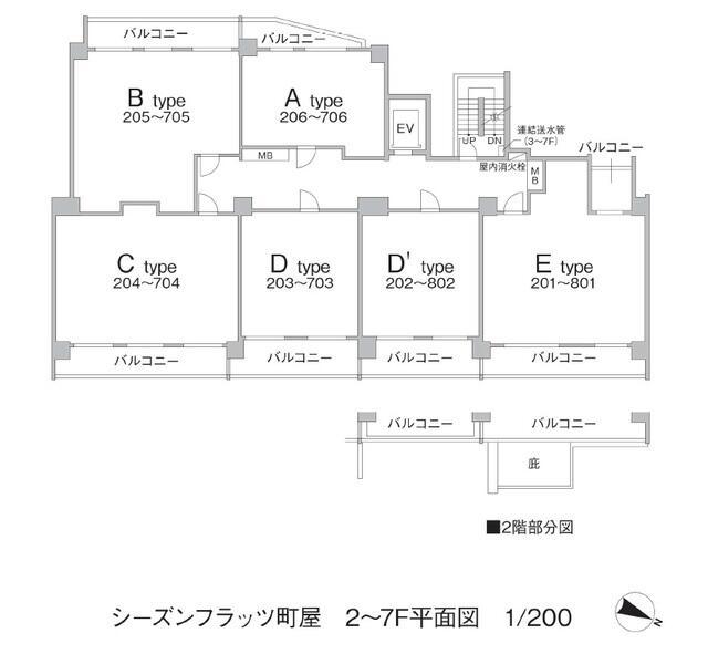 シーズンフラッツ町屋(1LDK/6階)の間取り写真