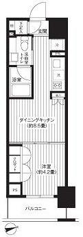 レジディア新御徒町(1DK/7階)の間取り写真