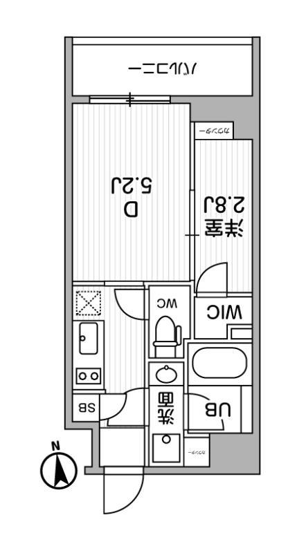 ALTERNA東池袋(2K/2階)の間取り写真