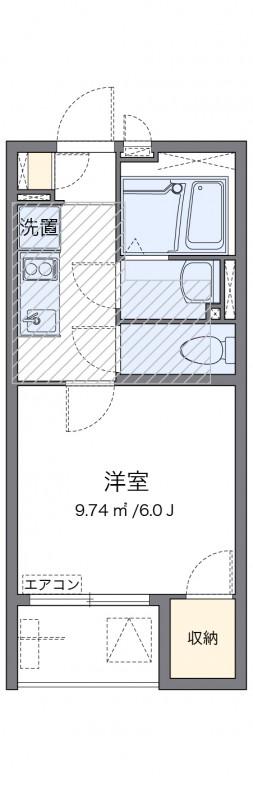 ミランダLUANA(1K/2階)の間取り写真