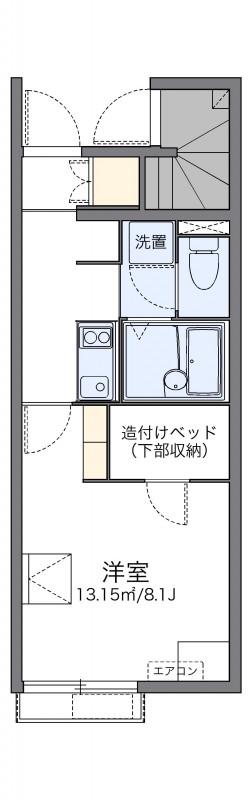 レオネクストセーヌ(1K/1階)の間取り写真