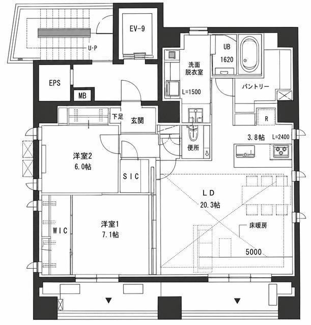 下北MKビル(2LDK/5階)の間取り写真