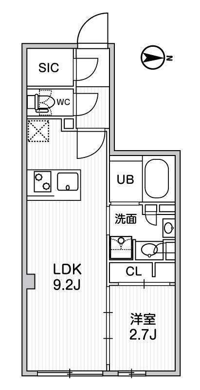 ルネサンスコート高田馬場PATRIA(1LDK/1階)の間取り写真