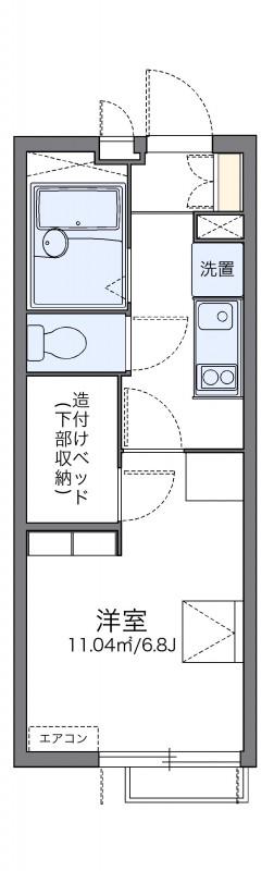 レオパレスアイリス(1K/2階)の間取り写真
