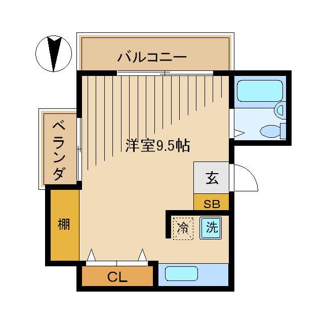 プリメーラフジタ(ワンルーム/3階)の間取り写真