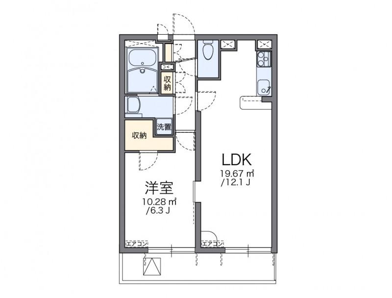 レオパレスマメゾンウメジマ(1LDK/3階)の間取り写真