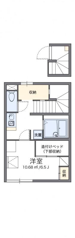 レオパレスパピーズスプリング(1K/2階)の間取り写真