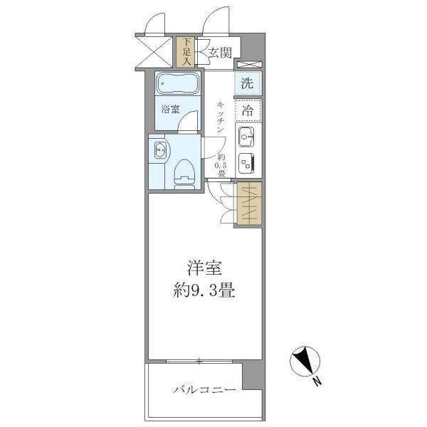 エコロジー上板橋レジデンス(1K/6階)の間取り写真
