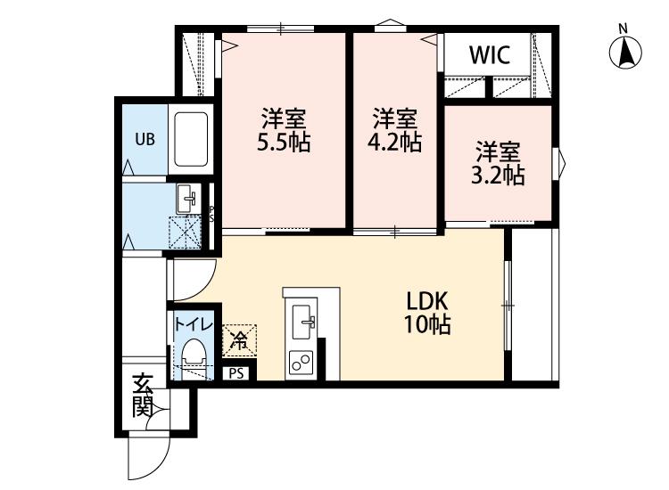ROBOT HOME 一之江(3LDK/2階)の間取り写真