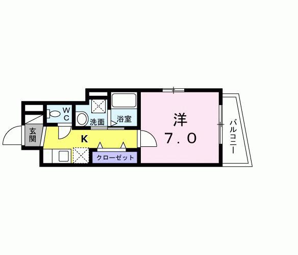 URBAN COURT赤羽(1K/3階)の間取り写真