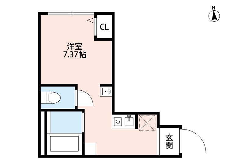 ソレイユ多摩川(ワンルーム/3階)の間取り写真