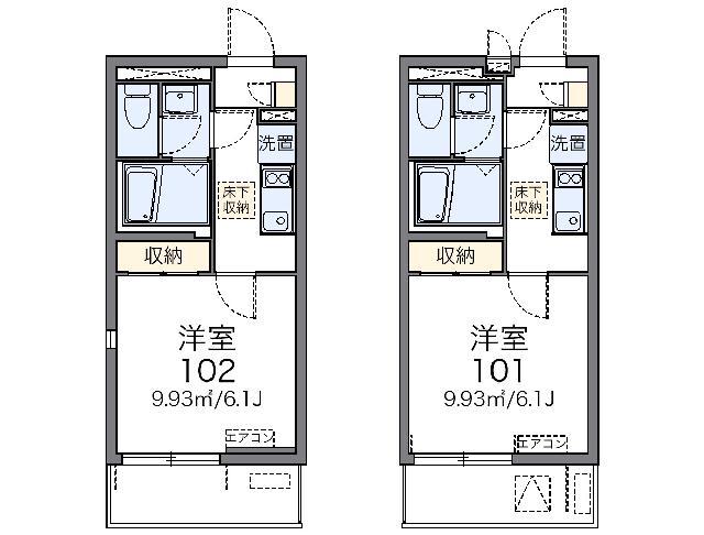 レオネクストHARU(1K/4階)の間取り写真
