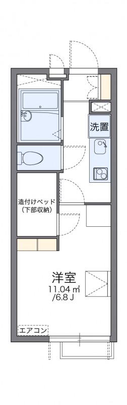レオパレスポラリス(1K/3階)の間取り写真