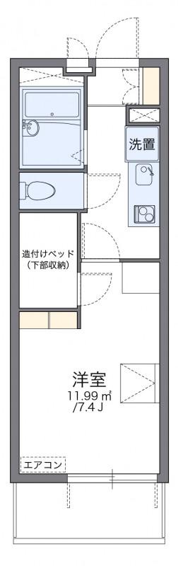 レオパレスボナール S Y(1K/2階)の間取り写真