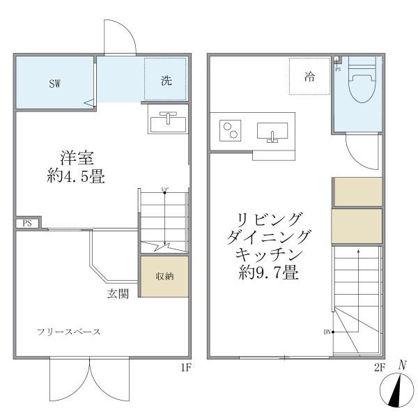 フォルモント(1LDK)の間取り写真