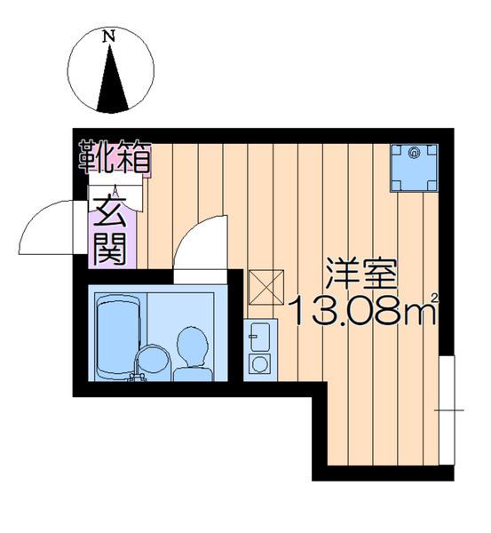 シューエックスビル(ワンルーム/4階)の間取り写真