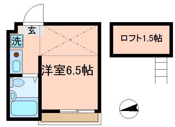 イルビラージュ蒲田(ワンルーム/3階)の間取り写真