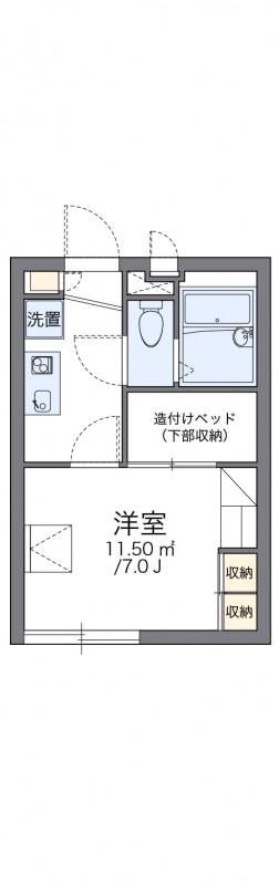 レオパレスグリーンガーデン町屋(1K/2階)の間取り写真
