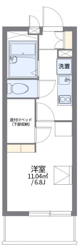 レオパレス庵(1K/1階)の間取り写真