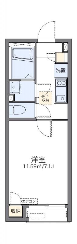 レオネクストENO(1K/1階)の間取り写真