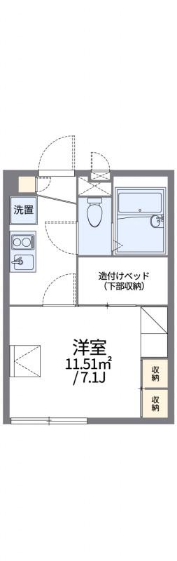 レオパレスラインホルト立石(1K/2階)の間取り写真