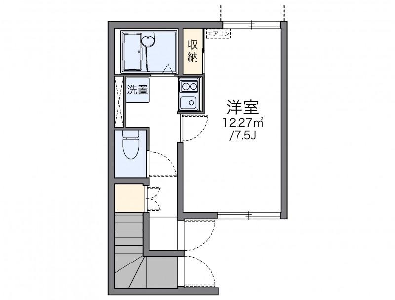 レオネクストKIKUSHI(1K/1階)の間取り写真