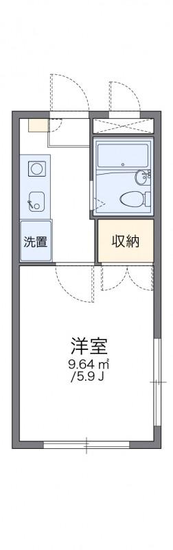 レオパレス新宿(1K/2階)の間取り写真