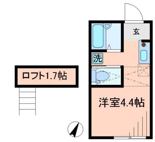 エルプレミア梅島(ワンルーム/3階)の間取り写真