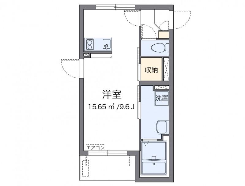 クレイノサンサーラ2(ワンルーム/3階)の間取り写真