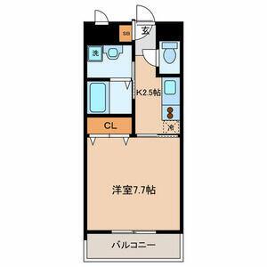 ベルメゾン梅ヶ丘(1K/1階)の間取り写真