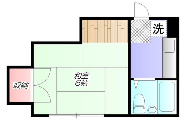 佐藤ビル(ワンルーム/2階)の間取り写真
