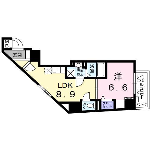 グランドルチェ駒込(1LDK/12階)の間取り写真